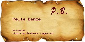 Pelle Bence névjegykártya